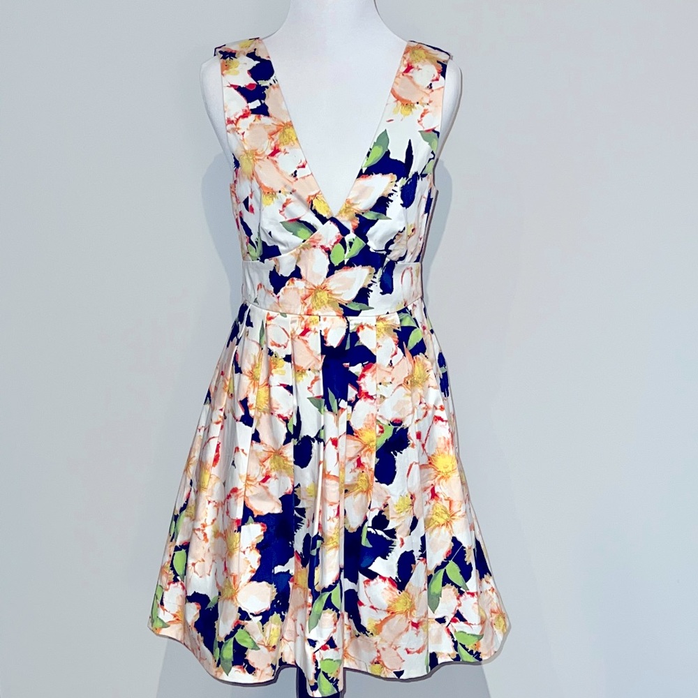 J. Crew V-Neck Floral Dress
